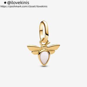 Pandora White Bee Mini Dangle Charm